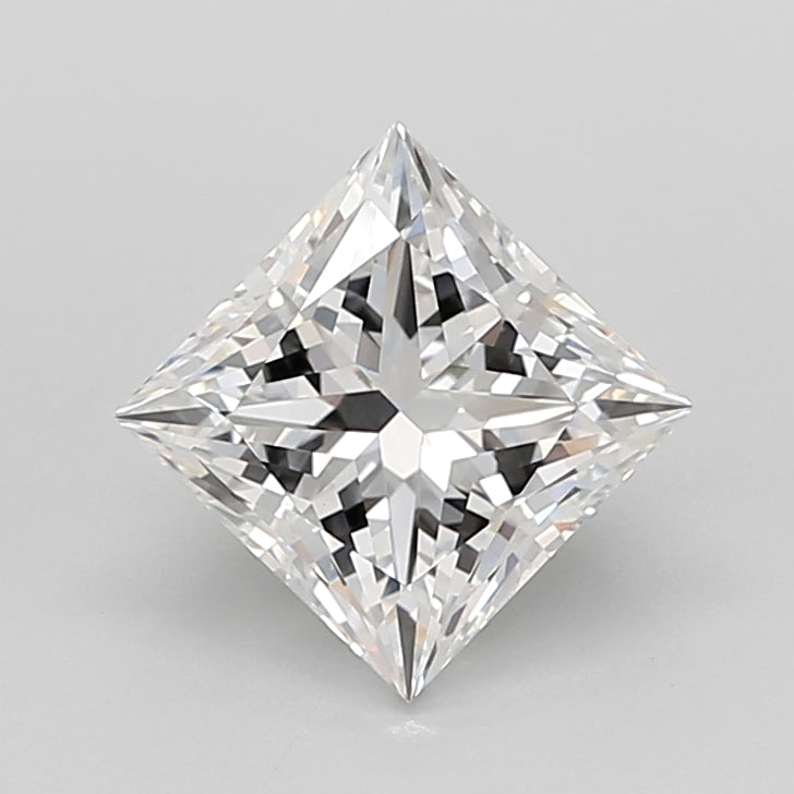 3.05 Carat Princess Shaped, Ideal Cut, E Color, VVS2 Clarity, IGI Certified Lab Grown Diamond