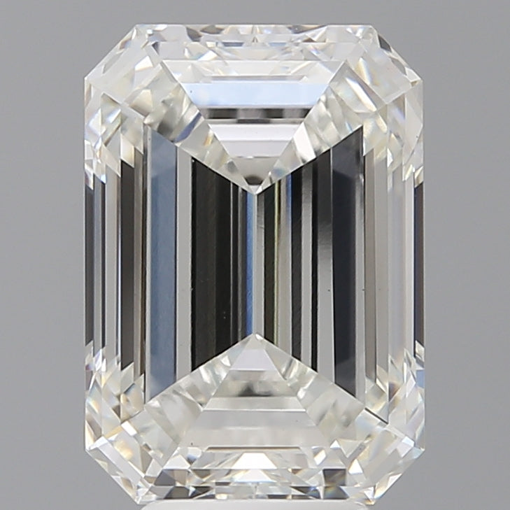 6.02 Carat Emerald Shaped, Ideal Cut, F Color, VVS2 Clarity, IGI Certified Lab Grown Diamond