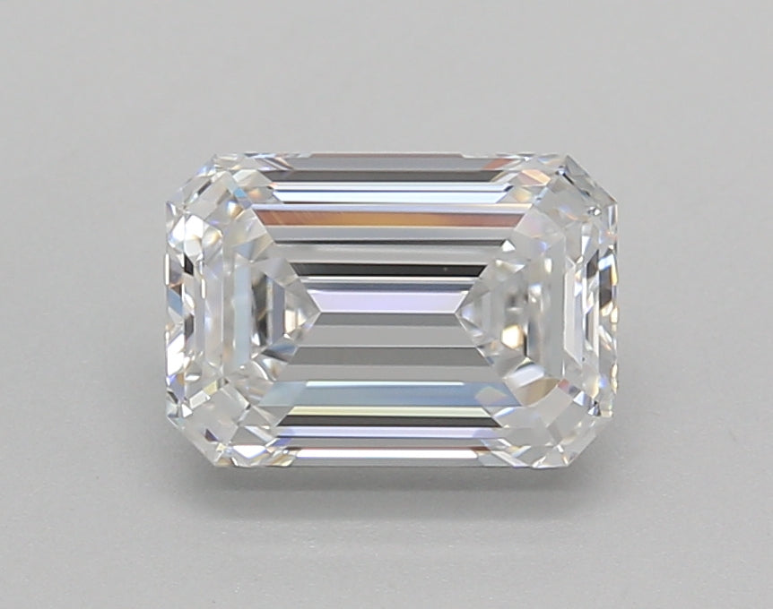 1.52 Carat Emerald Shaped, Excellent Cut, D Color, VVS2 Clarity, IGI Certified Lab Grown Diamond