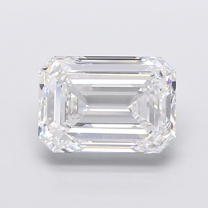 4.08 Carat Emerald Shaped, Very Good Cut, E Color, VVS2 Clarity, IGI Certified Lab Grown Diamond