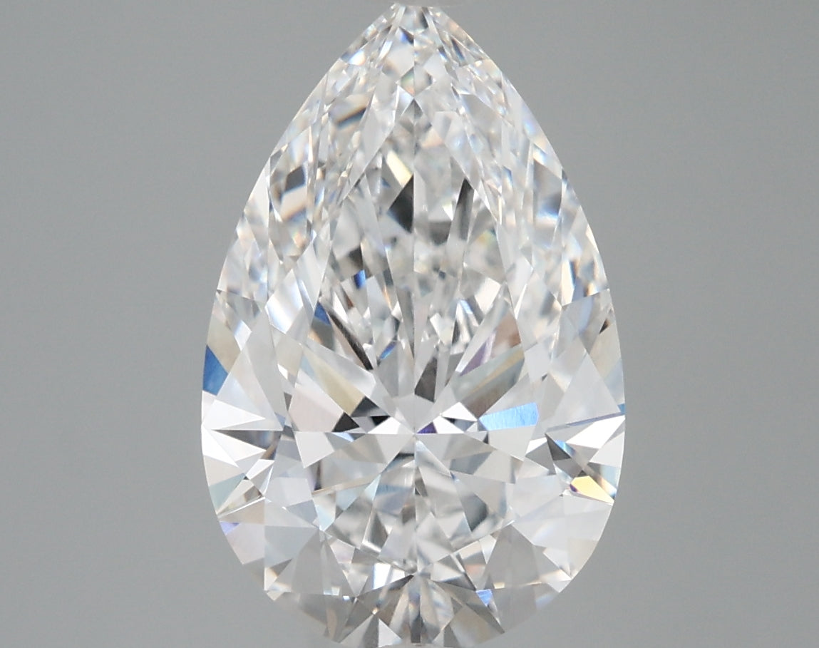4.02 Carat Pear Shaped, Very Good Cut, E Color, VVS1 Clarity, IGI Certified Lab Grown Diamond