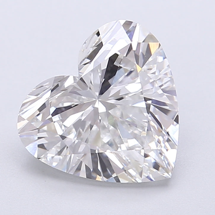 2.90 Carat Heart Shaped, Very Good Cut, D Color, VVS2 Clarity, IGI Certified Lab Grown Diamond