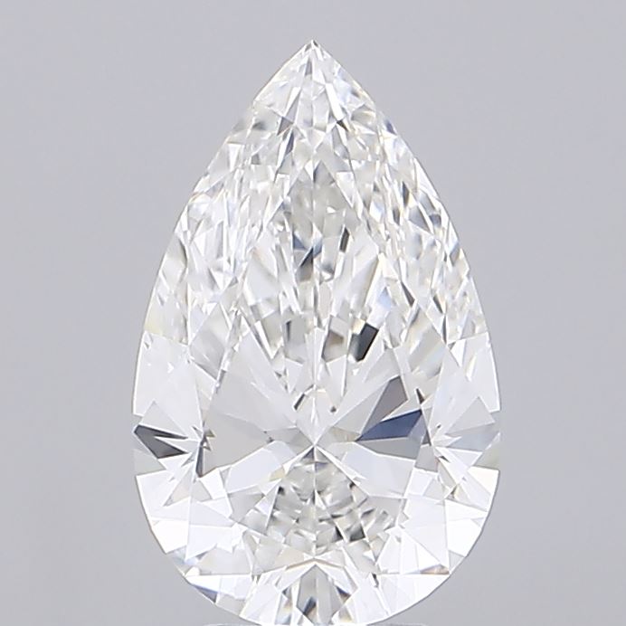4.05 Carat Pear Shaped, Ideal Cut, F Color, VVS2 Clarity, IGI Certified Lab Grown Diamond