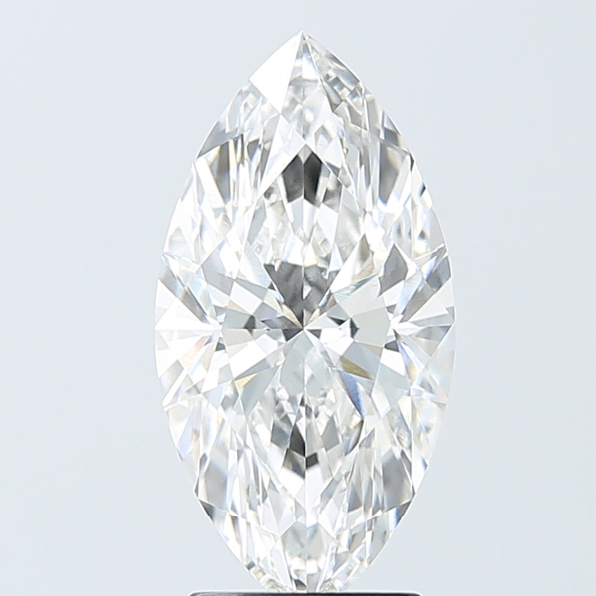 3.02 Carat Marquise Shaped, Ideal Cut, F Color, VVS2 Clarity, IGI Certified Lab Grown Diamond