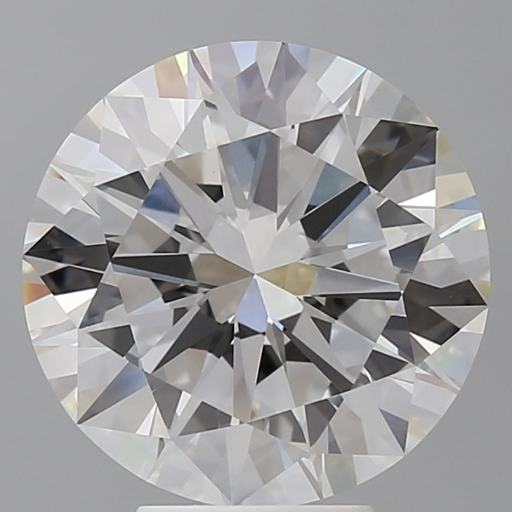 6.02 Carat Round Shaped, Excellent Cut, F Color, VVS2 Clarity, IGI Certified Lab Grown Diamond
