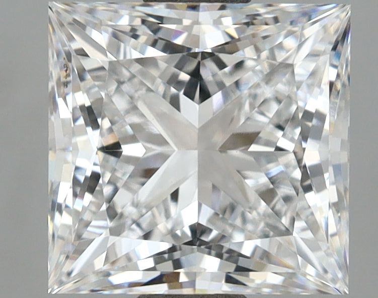 2.33 Carat Princess Shaped, Ideal Cut, D Color, VVS2 Clarity, IGI Certified Lab Grown Diamond