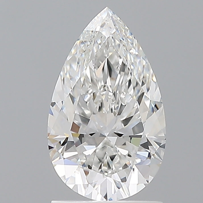 1.55 Carat Pear Shaped, Ideal Cut, E Color, VVS1 Clarity, IGI Certified Lab Grown Diamond
