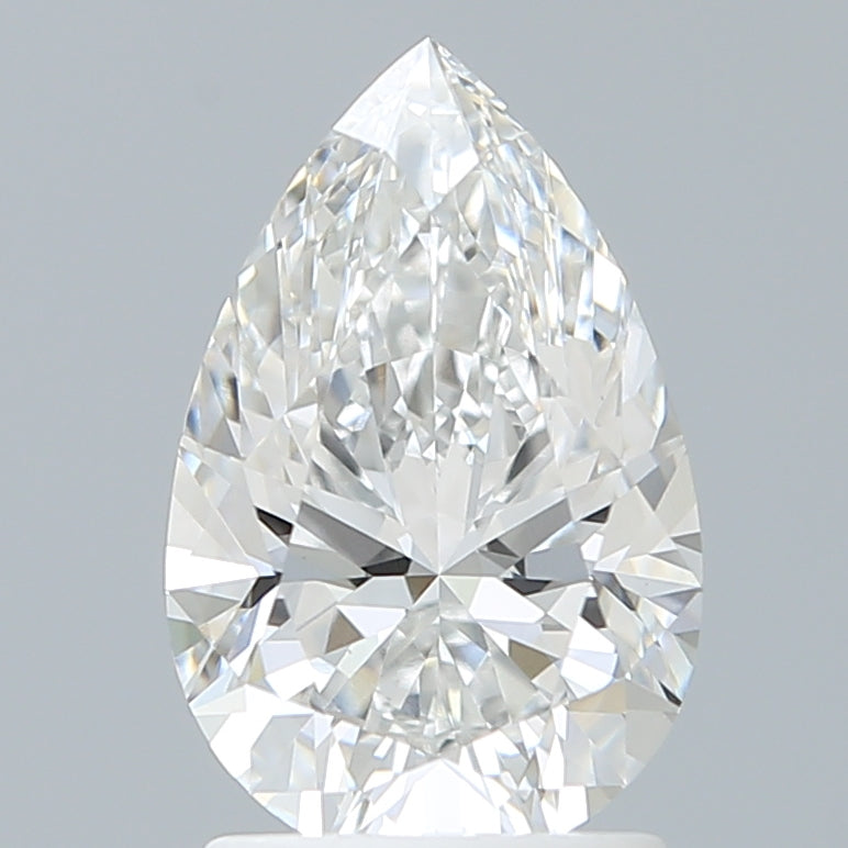 1.86 Carat Pear Shaped, Excellent Cut, D Color, VVS2 Clarity, IGI Certified Lab Grown Diamond
