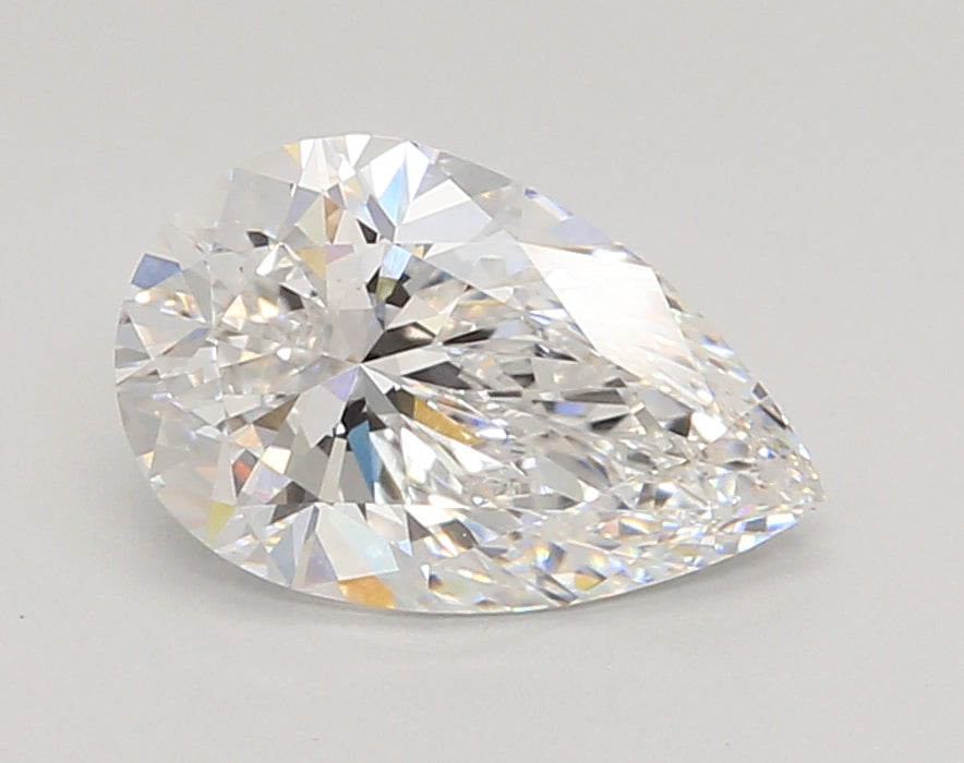 2.05 Carat Pear Shaped, Ideal Cut, D Color, VVS1 Clarity, IGI Certified Lab Grown Diamond
