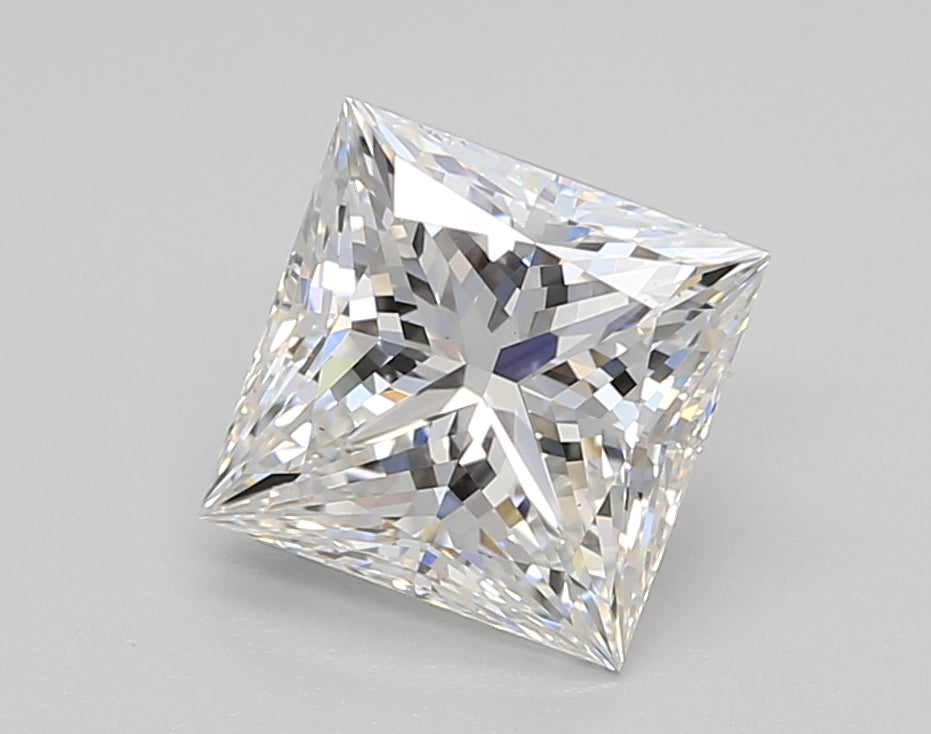 2.01 Carat Princess Shaped, Ideal Cut, F Color, VS1 Clarity, GIA Certified Lab Grown Diamond