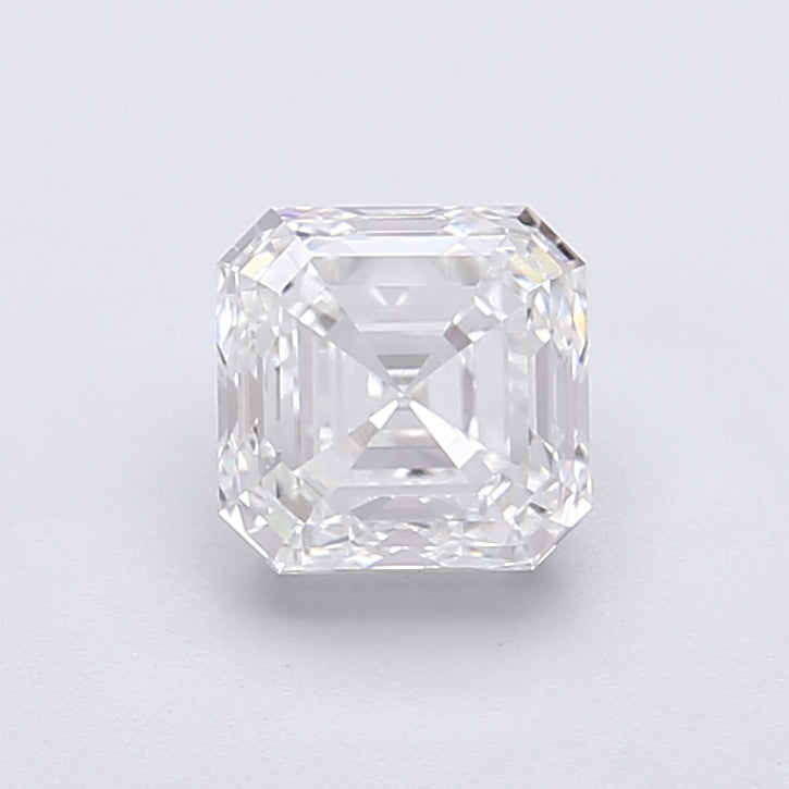 1.35 Carat Asscher Shaped, Very Good Cut, E Color, VVS2 Clarity, IGI Certified Lab Grown Diamond