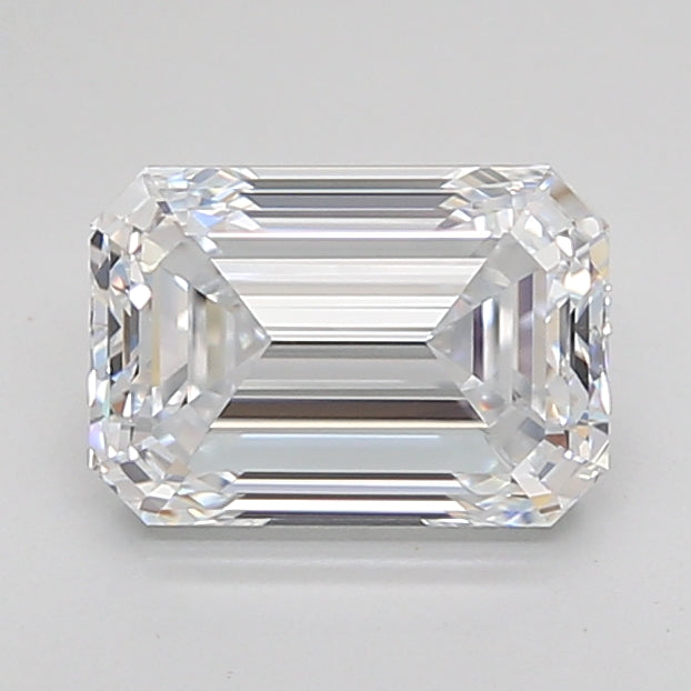 1.66 Carat Emerald Shaped, Excellent Cut, E Color, VVS2 Clarity, IGI Certified Lab Grown Diamond