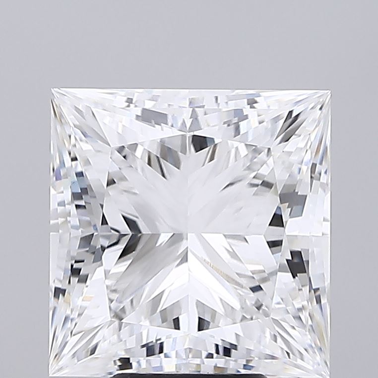 6.32 Carat Princess Shaped, Ideal Cut, E Color, VVS2 Clarity, IGI Certified Lab Grown Diamond