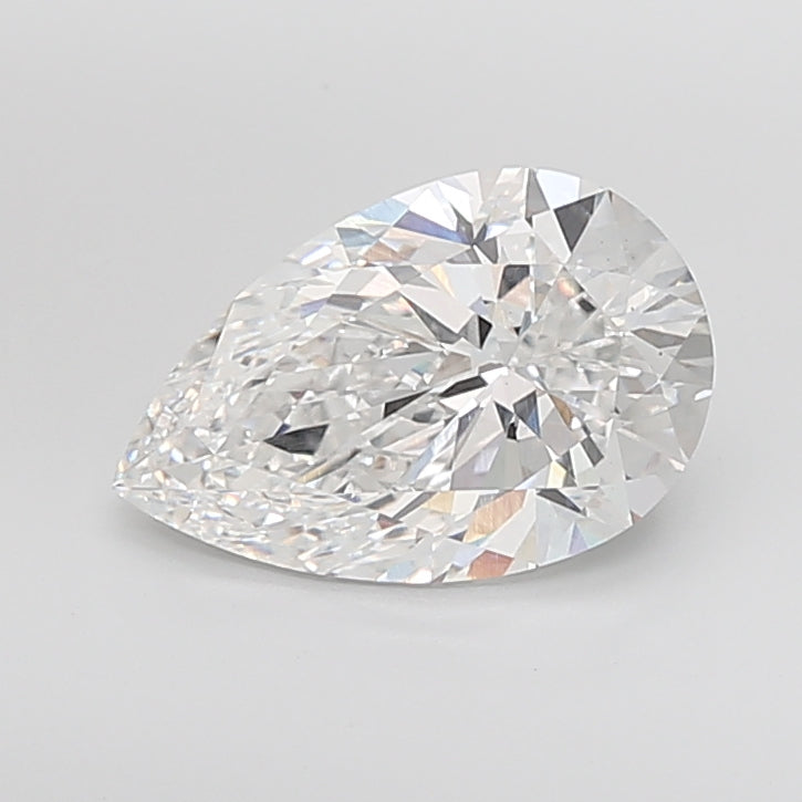 6.08 Carat Pear Shaped, Ideal Cut, D Color, VS1 Clarity, IGI Certified Lab Grown Diamond