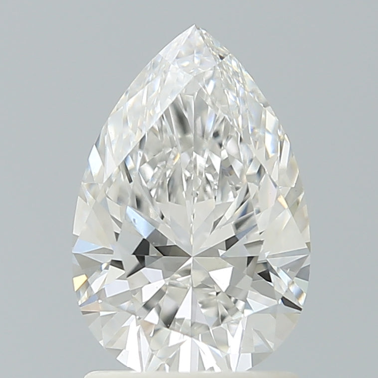 1.61 Carat Pear Shaped, Ideal Cut, F Color, VVS2 Clarity, IGI Certified Lab Grown Diamond