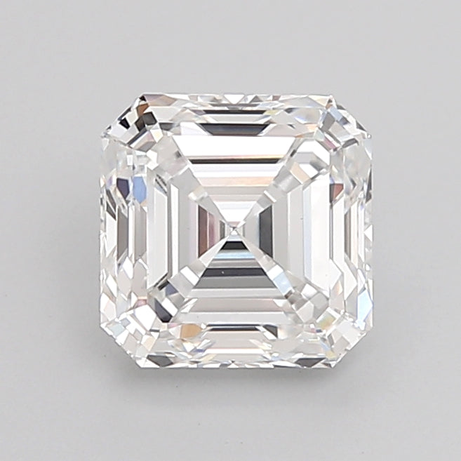 2.03 Carat Asscher Shaped, Ideal Cut, E Color, VVS2 Clarity, IGI Certified Lab Grown Diamond