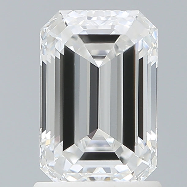 1.66 Carat Emerald Shaped, Ideal Cut, D Color, VVS2 Clarity, IGI Certified Lab Grown Diamond