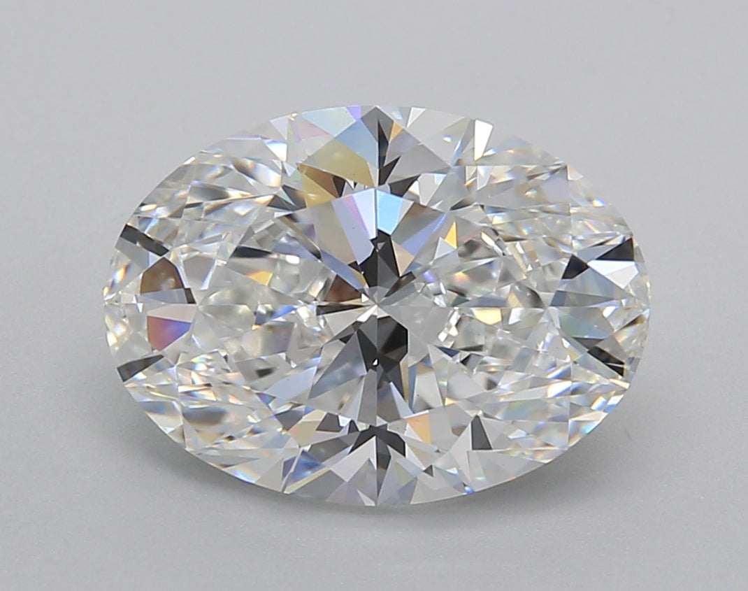 4.02 Carat Oval Shaped, Excellent Cut, E Color, VVS2 Clarity, IGI Certified Lab Grown Diamond