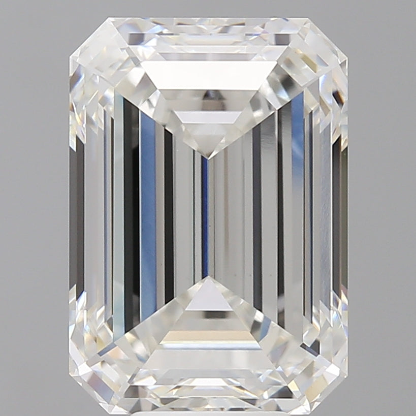 8.59 Carat Emerald Shaped, Ideal Cut, F Color, VVS2 Clarity, IGI Certified Lab Grown Diamond