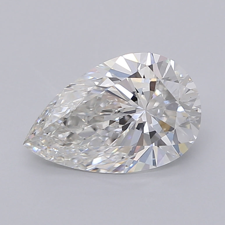 2.03 Carat Pear Shaped, Ideal Cut, F Color, VVS2 Clarity, IGI Certified Lab Grown Diamond