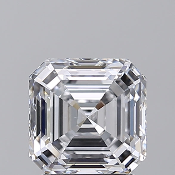 2.06 Carat Asscher Shaped, Ideal Cut, D Color, VS2 Clarity, IGI Certified Lab Grown Diamond