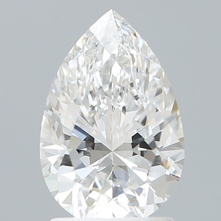 1.74 Carat Pear Shaped, Ideal Cut, E Color, VVS2 Clarity, IGI Certified Lab Grown Diamond