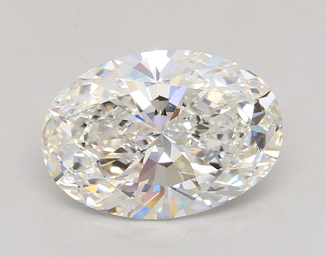 5.04 Carat Oval Shaped, Ideal Cut, F Color, VVS2 Clarity, IGI Certified Lab Grown Diamond