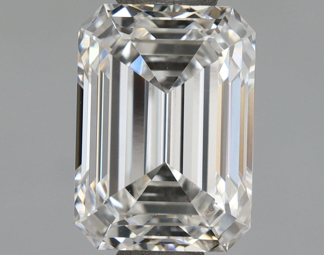 1.54 Carat Emerald Shaped, Ideal Cut, F Color, VVS1 Clarity, IGI Certified Lab Grown Diamond