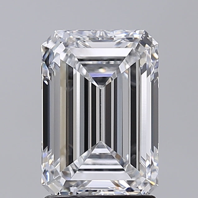 2.01 Carat Emerald Shaped, Very Good Cut, D Color, VVS2 Clarity, IGI Certified Lab Grown Diamond