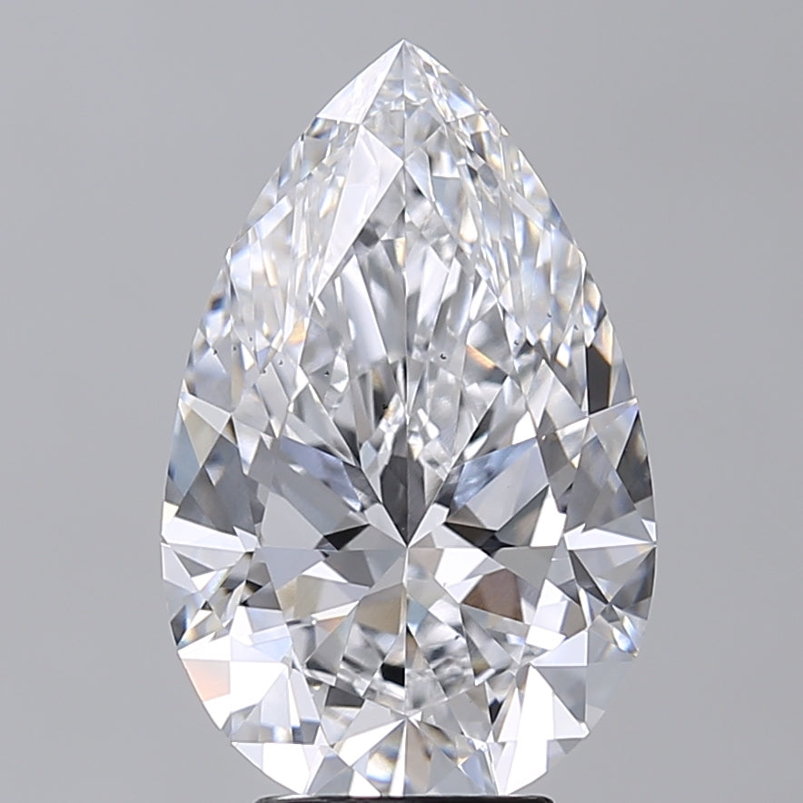 5.02 Carat Pear Shaped, Excellent Cut, D Color, VS1 Clarity, IGI Certified Lab Grown Diamond
