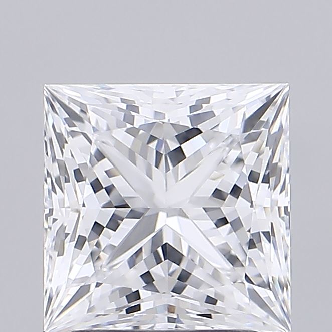 2.05 Carat Princess Shaped, Ideal Cut, D Color, VVS2 Clarity, IGI Certified Lab Grown Diamond