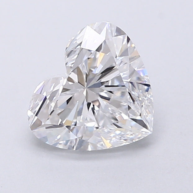 1.12 Carat Heart Shaped, Very Good Cut, D Color, VVS2 Clarity, IGI Certified Lab Grown Diamond