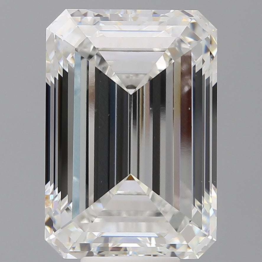 10.40 Carat Emerald Shaped, Ideal Cut, F Color, VVS2 Clarity, IGI Certified Lab Grown Diamond