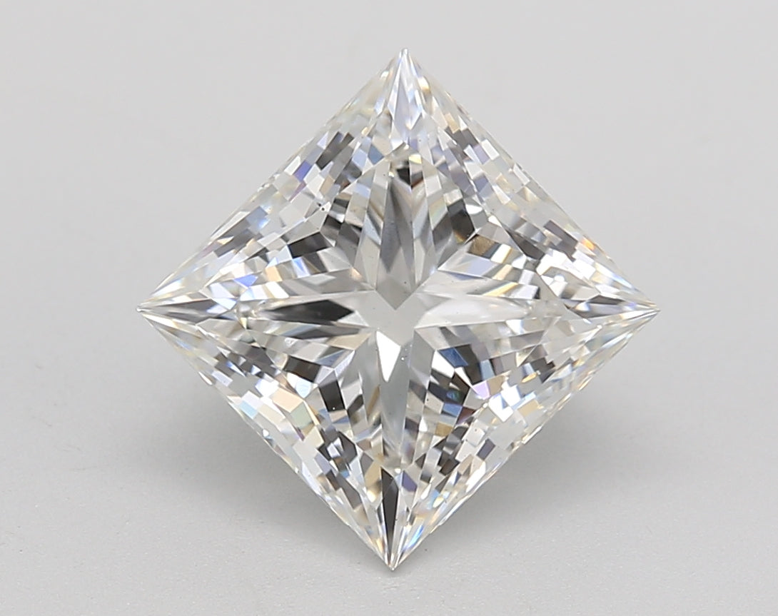 3.22 Carat Princess Shaped, Ideal Cut, H Color, VS1 Clarity, IGI Certified Lab Grown Diamond