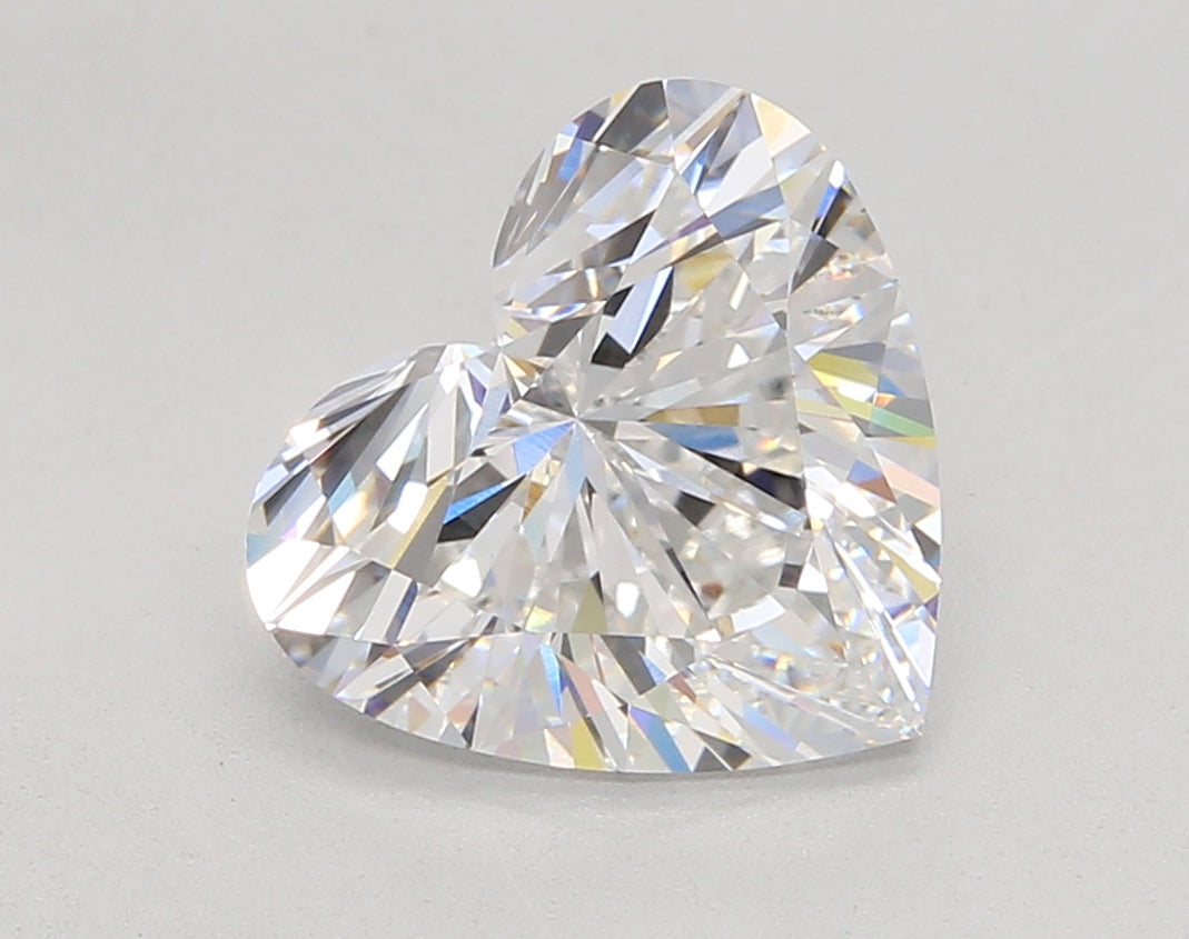 4.05 Carat Heart Shaped, Ideal Cut, D Color, VVS2 Clarity, IGI Certified Lab Grown Diamond