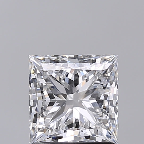 1.50 Carat Princess Shaped, Excellent Cut, D Color, VVS2 Clarity, IGI Certified Lab Grown Diamond