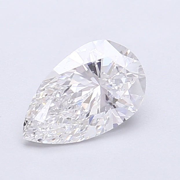 0.85 Carat Pear Shaped, Very Good Cut, D Color, VS1 Clarity, IGI Certified Lab Grown Diamond
