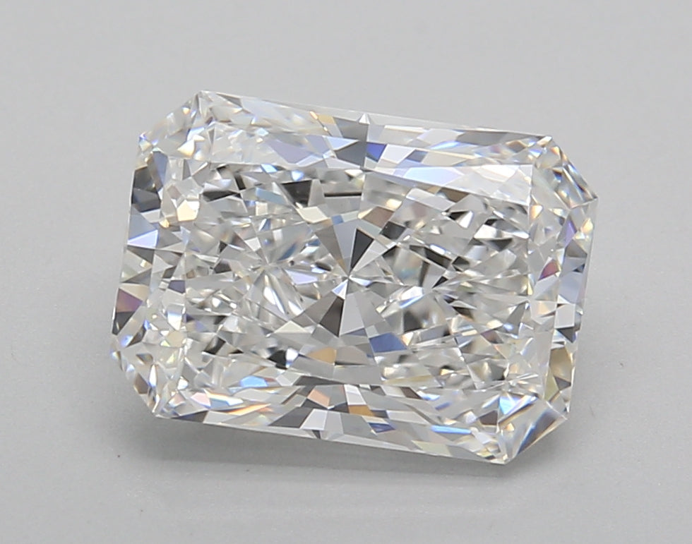 3.02 Carat Radiant Shaped, Excellent Cut, D Color, VVS2 Clarity, IGI Certified Lab Grown Diamond