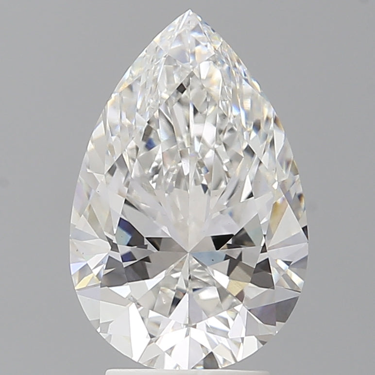 3.58 Carat Pear Shaped, Ideal Cut, E Color, VVS2 Clarity, IGI Certified Lab Grown Diamond