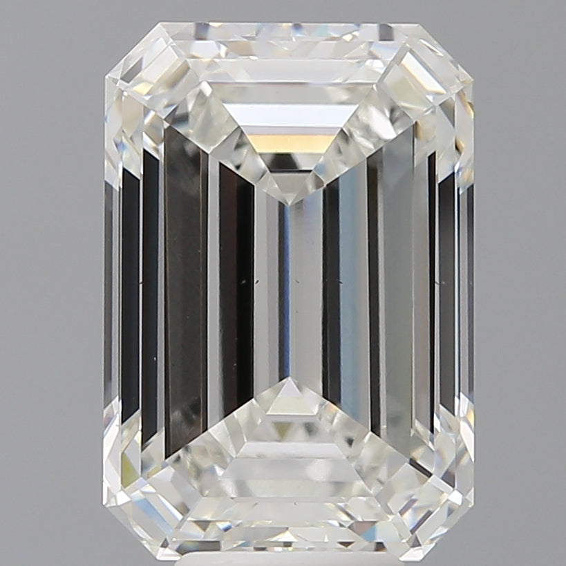 8.08 Carat Emerald Shaped, Ideal Cut, F Color, VS2 Clarity, IGI Certified Lab Grown Diamond