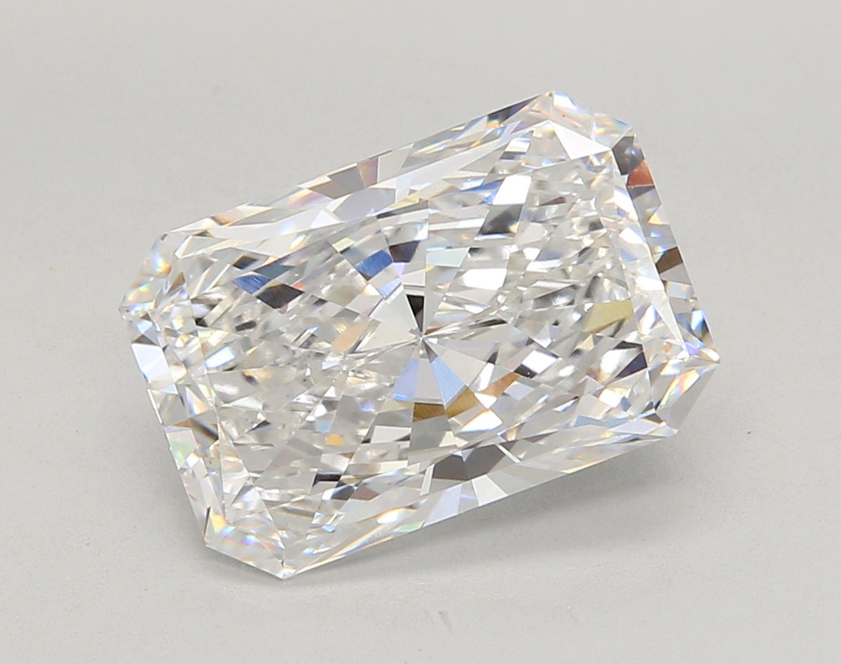 5.51 Carat Radiant Shaped, Excellent Cut, D Color, VS1 Clarity, IGI Certified Lab Grown Diamond