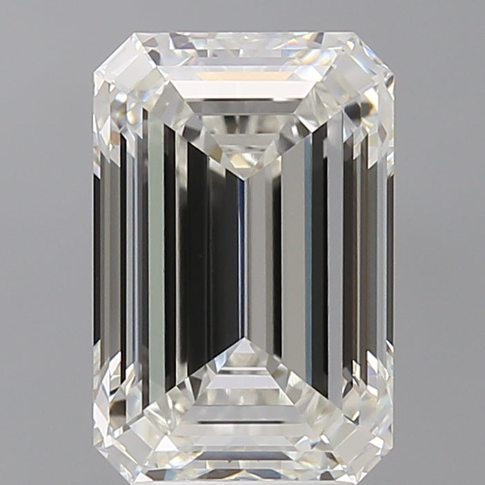 4.57 Carat Emerald Shaped, Ideal Cut, G Color, VVS2 Clarity, IGI Certified Lab Grown Diamond