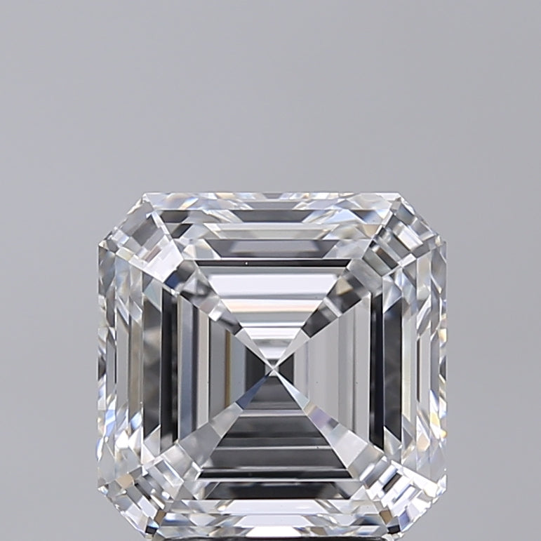 4.02 Carat Asscher Shaped, Very Good Cut, E Color, VVS2 Clarity, IGI Certified Lab Grown Diamond
