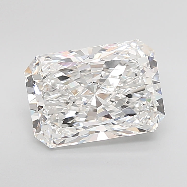5.05 Carat Radiant Shaped, Ideal Cut, E Color, VVS2 Clarity, IGI Certified Lab Grown Diamond