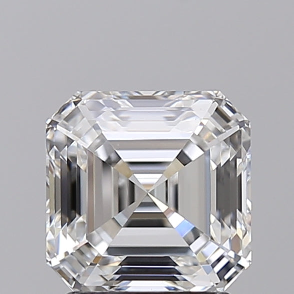 2.03 Carat Asscher Shaped, Ideal Cut, E Color, VVS2 Clarity, IGI Certified Lab Grown Diamond