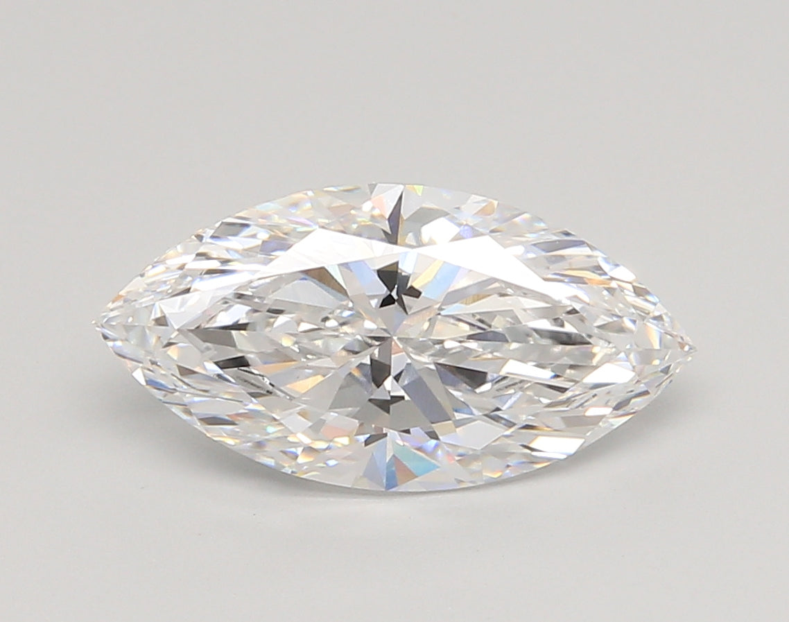 3.01 Carat Marquise Shaped, Ideal Cut, D Color, VS1 Clarity, IGI Certified Lab Grown Diamond
