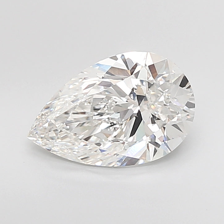 4.07 Carat Pear Shaped, Excellent Cut, E Color, VVS2 Clarity, IGI Certified Lab Grown Diamond