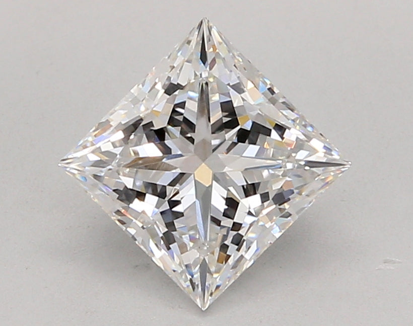2.06 Carat Princess Shaped, Ideal Cut, E Color, VVS2 Clarity, IGI Certified Lab Grown Diamond