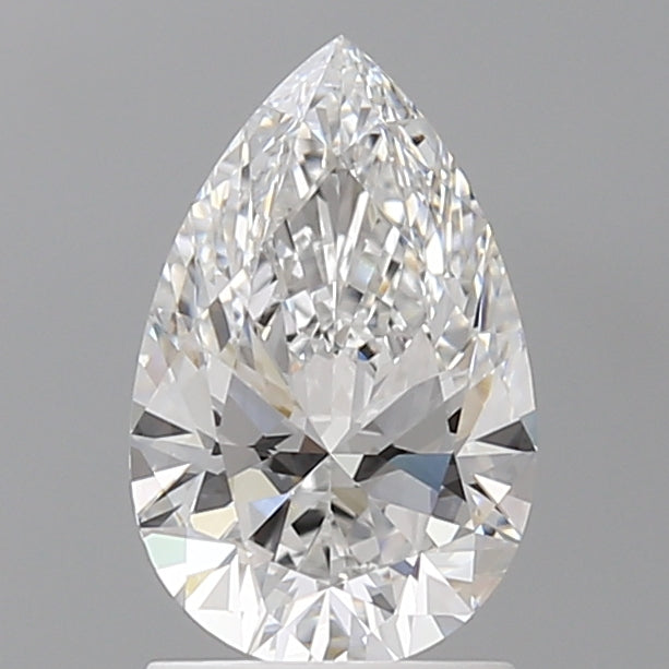 1.60 Carat Pear Shaped, Ideal Cut, D Color, VS1 Clarity, IGI Certified Lab Grown Diamond