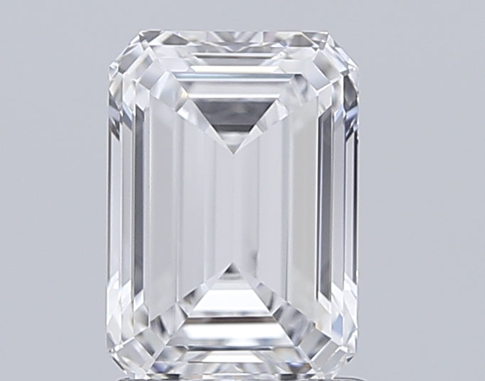1.50 Carat Emerald Shaped, Ideal Cut, D Color, VVS2 Clarity, IGI Certified Lab Grown Diamond